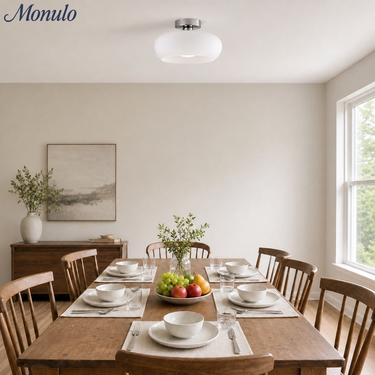 Ceiling Lamp Glass Disc Bauhaus Design Brass or Chrome Orange Yellow or White Glass Retro Stylish Lighting - Lamylie