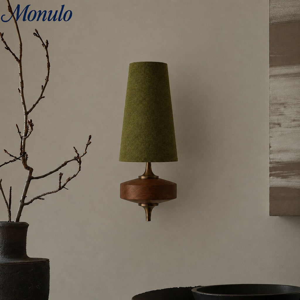 Retro Wall Lamp with Fabric Shade | Vintage Lighting for Bedroom - Lamylie