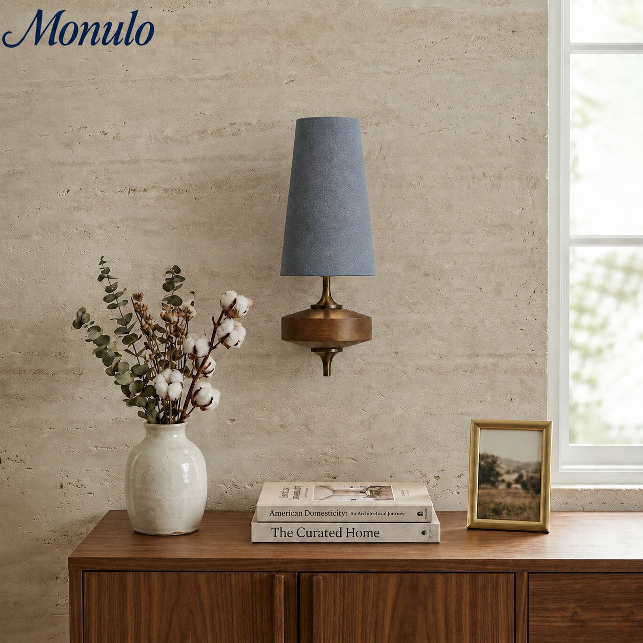 Retro Wall Lamp with Fabric Shade | Vintage Lighting for Bedroom - Lamylie