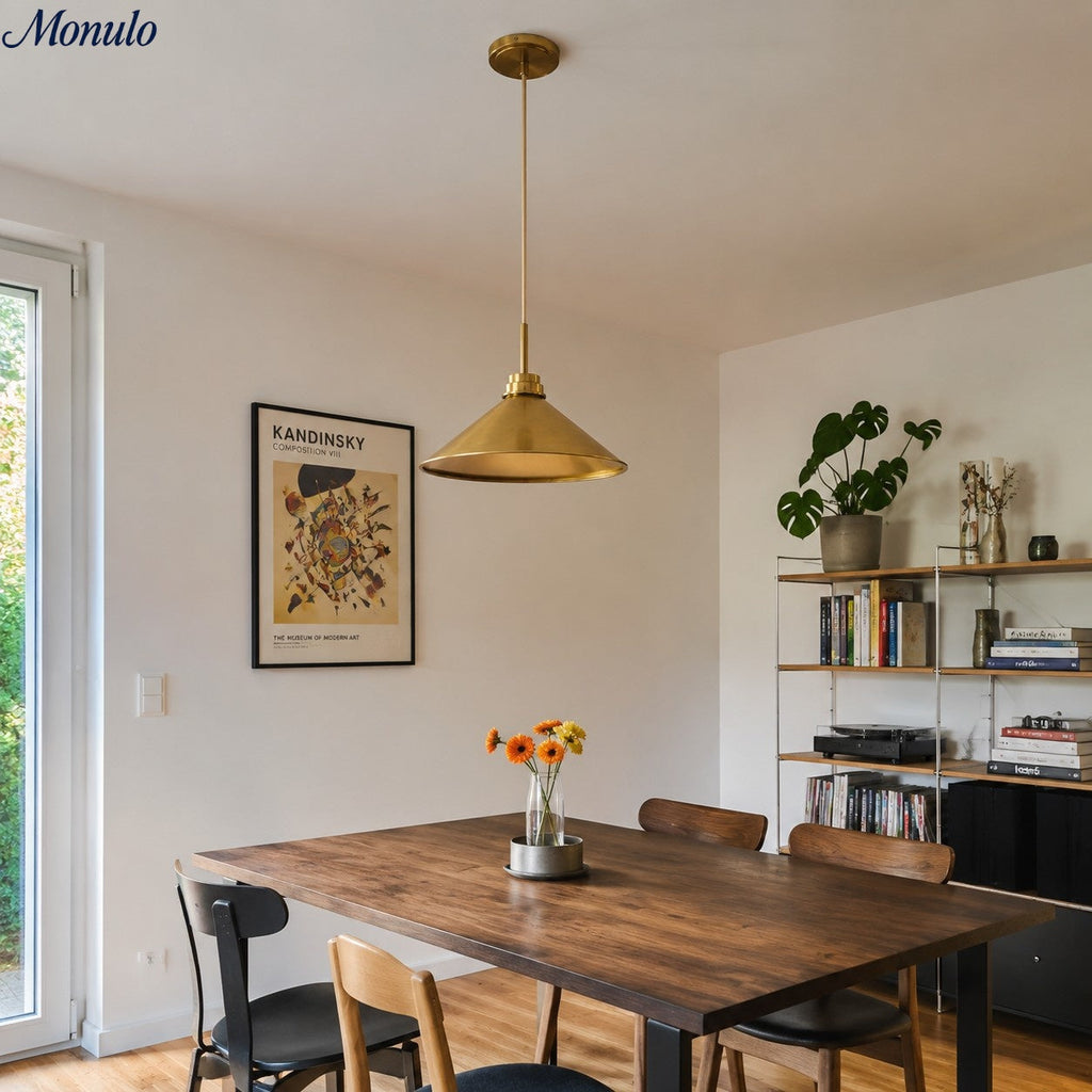 Cone-Shaped Pendant Lamp in Country Style - Dimmable - For Kitchen and Hall - Scandinavian Inspired - Modern Farmhouse Lighting - Lamylie