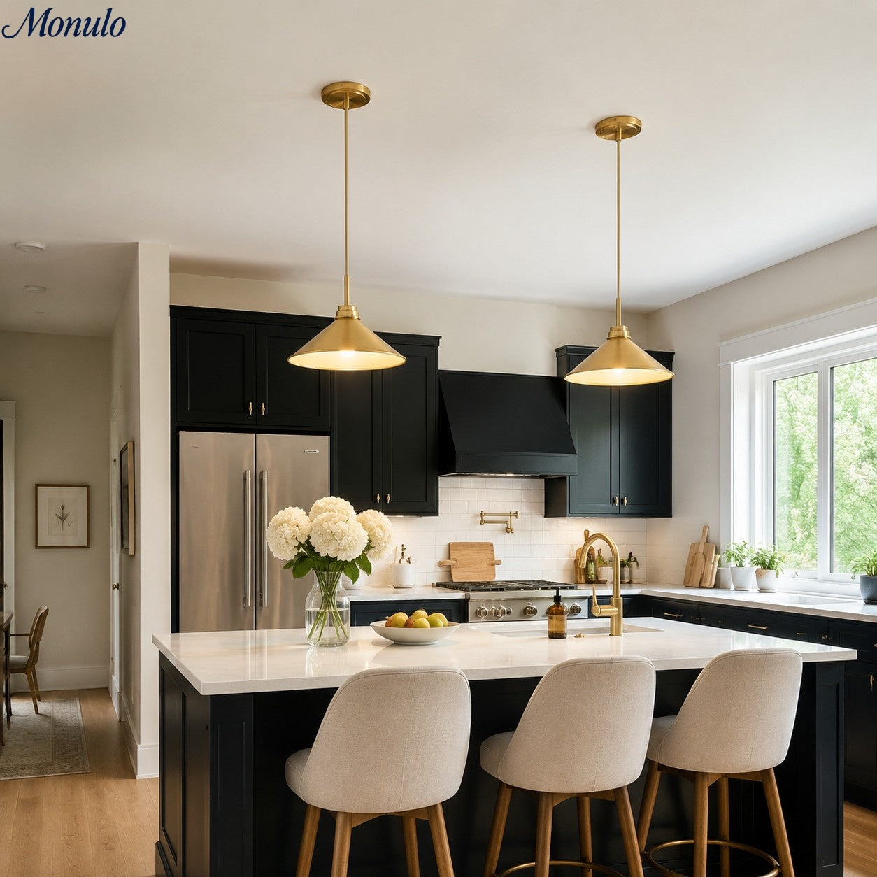 Cone-Shaped Pendant Lamp in Country Style - Dimmable - For Kitchen and Hall - Scandinavian Inspired - Modern Farmhouse Lighting - Lamylie