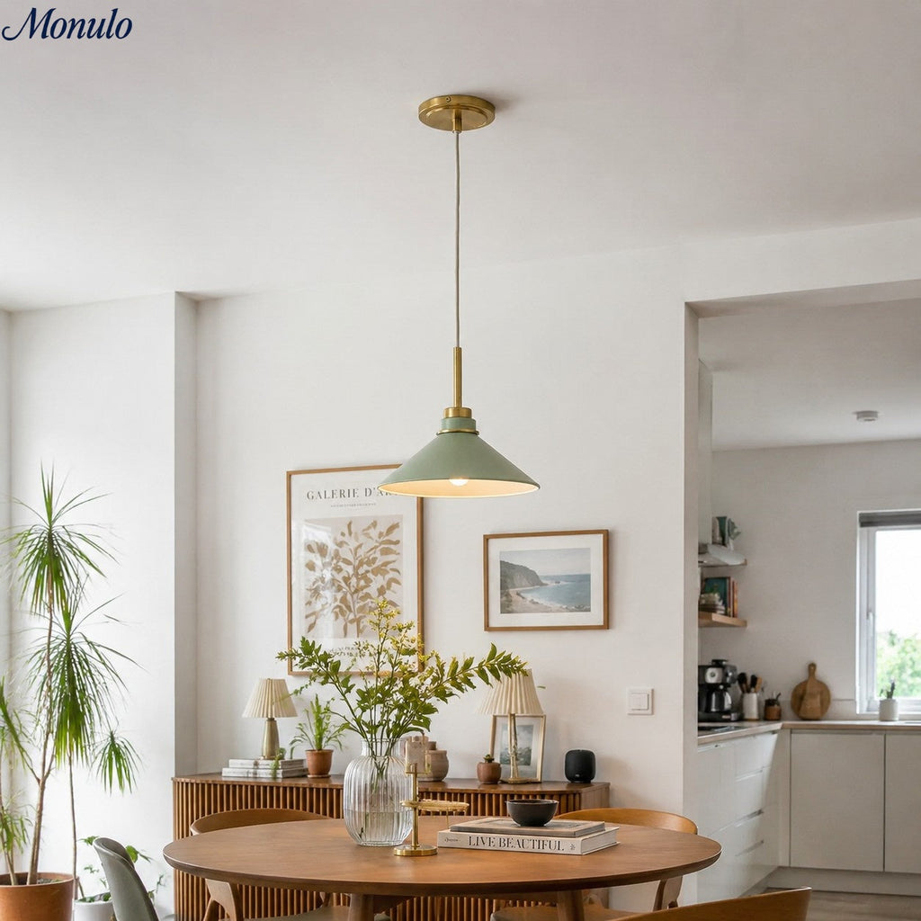 Cone-Shaped Pendant Lamp in Country Style - Dimmable - For Kitchen and Hall - Scandinavian Inspired - Modern Farmhouse Lighting - Lamylie