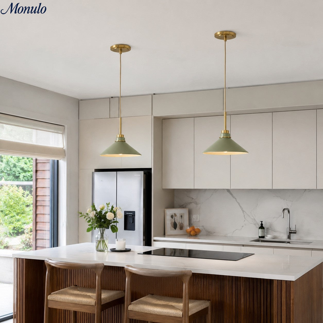 Cone-Shaped Pendant Lamp in Country Style - Dimmable - For Kitchen and Hall - Scandinavian Inspired - Modern Farmhouse Lighting - Lamylie