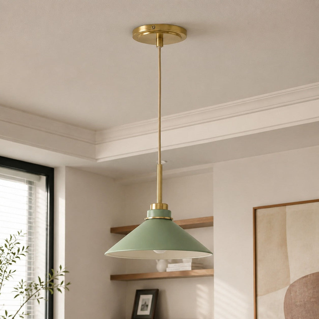 Cone-Shaped Pendant Lamp in Country Style - Dimmable - For Kitchen and Hall - Scandinavian Inspired - Modern Farmhouse Lighting - Lamylie