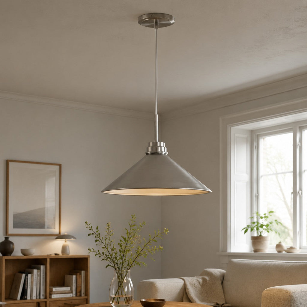 Cone-Shaped Pendant Lamp in Country Style - Dimmable - For Kitchen and Hall - Scandinavian Inspired - Modern Farmhouse Lighting - Lamylie