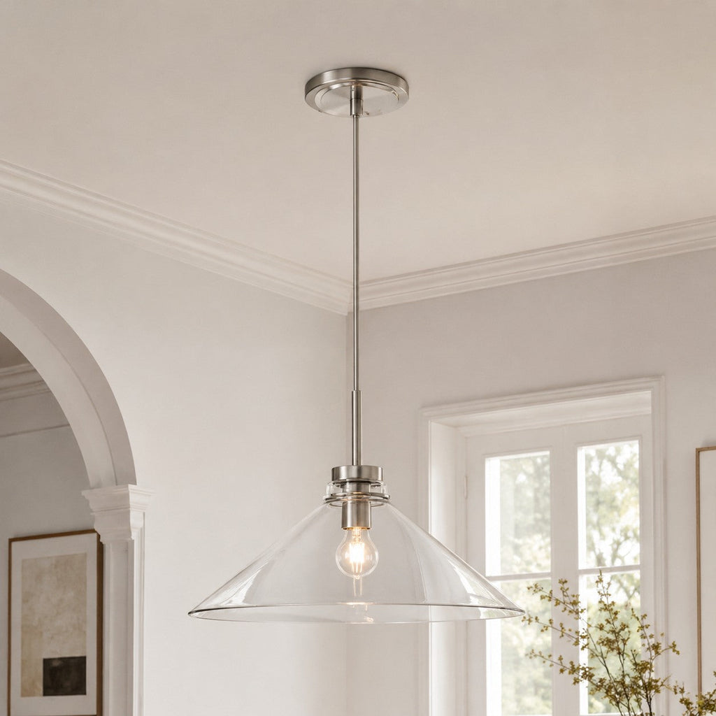 Cone-Shaped Pendant Lamp in Country Style - Dimmable - For Kitchen and Hall - Scandinavian Inspired - Modern Farmhouse Lighting - Lamylie