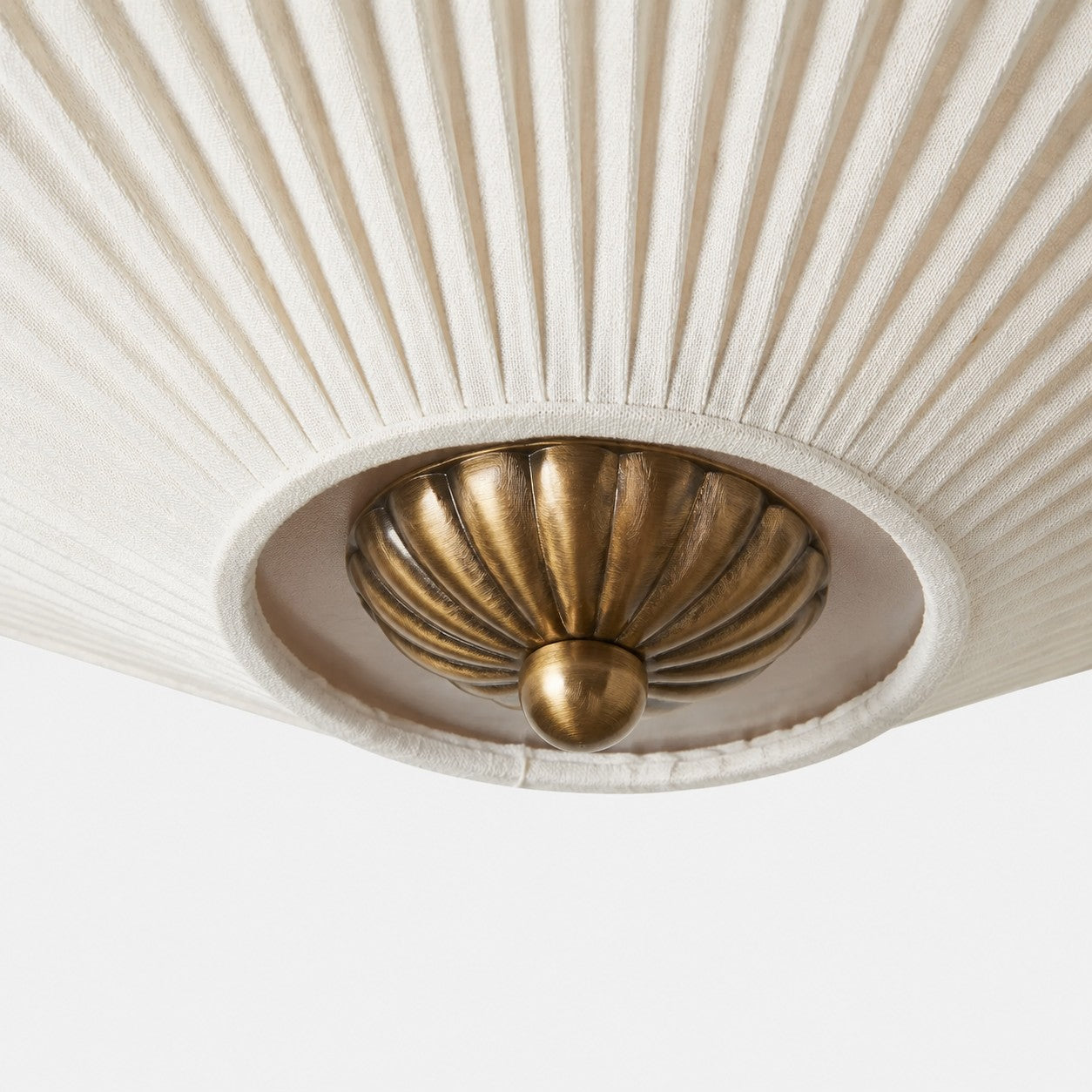 Semi-Flush Ceiling Lamp Metal Fabric Shade Streamlined Design Contemporary Lighting Living Room Bedroom Scandinavian Interior Vintage Details - Lamylie