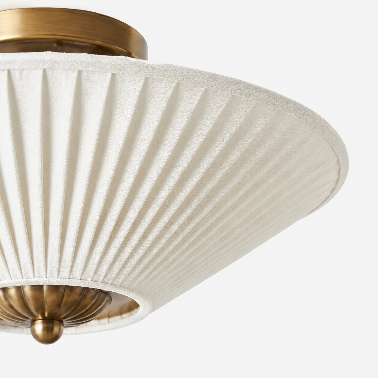 Semi-Flush Ceiling Lamp Metal Fabric Shade Streamlined Design Contemporary Lighting Living Room Bedroom Scandinavian Interior Vintage Details - Lamylie