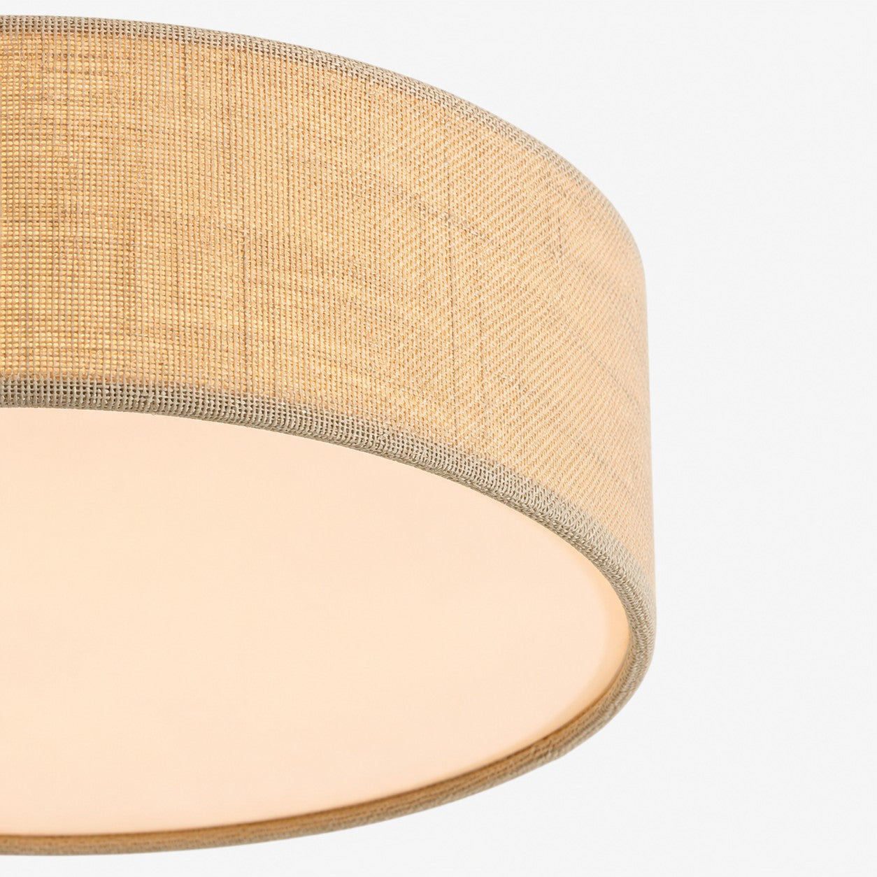 Ceiling Lamp with Linen Shade | Drum Shape Ø30/45cm | Modern Scandinavian Design | Elegant Lighting for Living Room Bedroom Dining Room - Lamylie