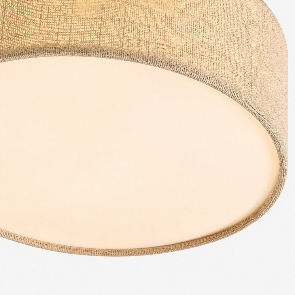 Ceiling Lamp with Linen Shade | Drum Shape Ø30/45cm | Modern Scandinavian Design | Elegant Lighting for Living Room Bedroom Dining Room - Lamylie
