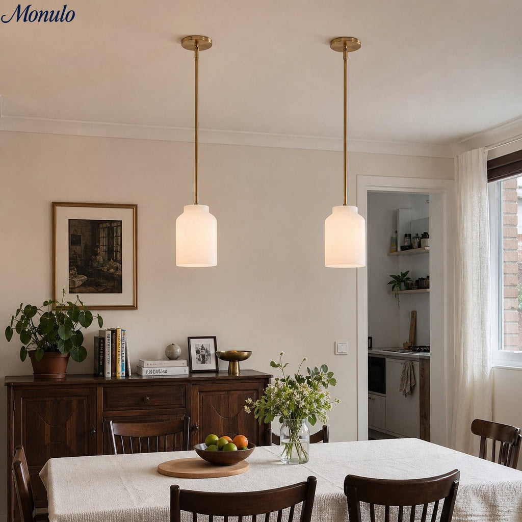 Scandinavian Pendant Lamp | Modern Metal Designer Lamp in Matte Finish | Stylish Pendant Lighting for Dining Room Kitchen Living Room - Lamylie