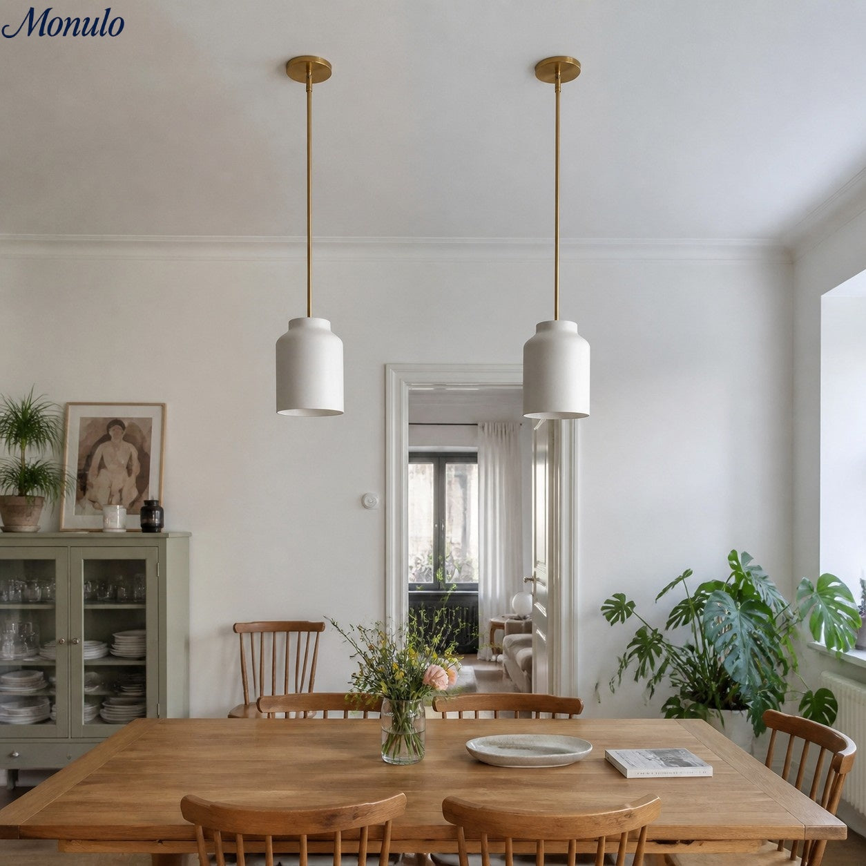 Scandinavian Pendant Lamp | Modern Metal Designer Lamp in Matte Finish | Stylish Pendant Lighting for Dining Room Kitchen Living Room - Lamylie