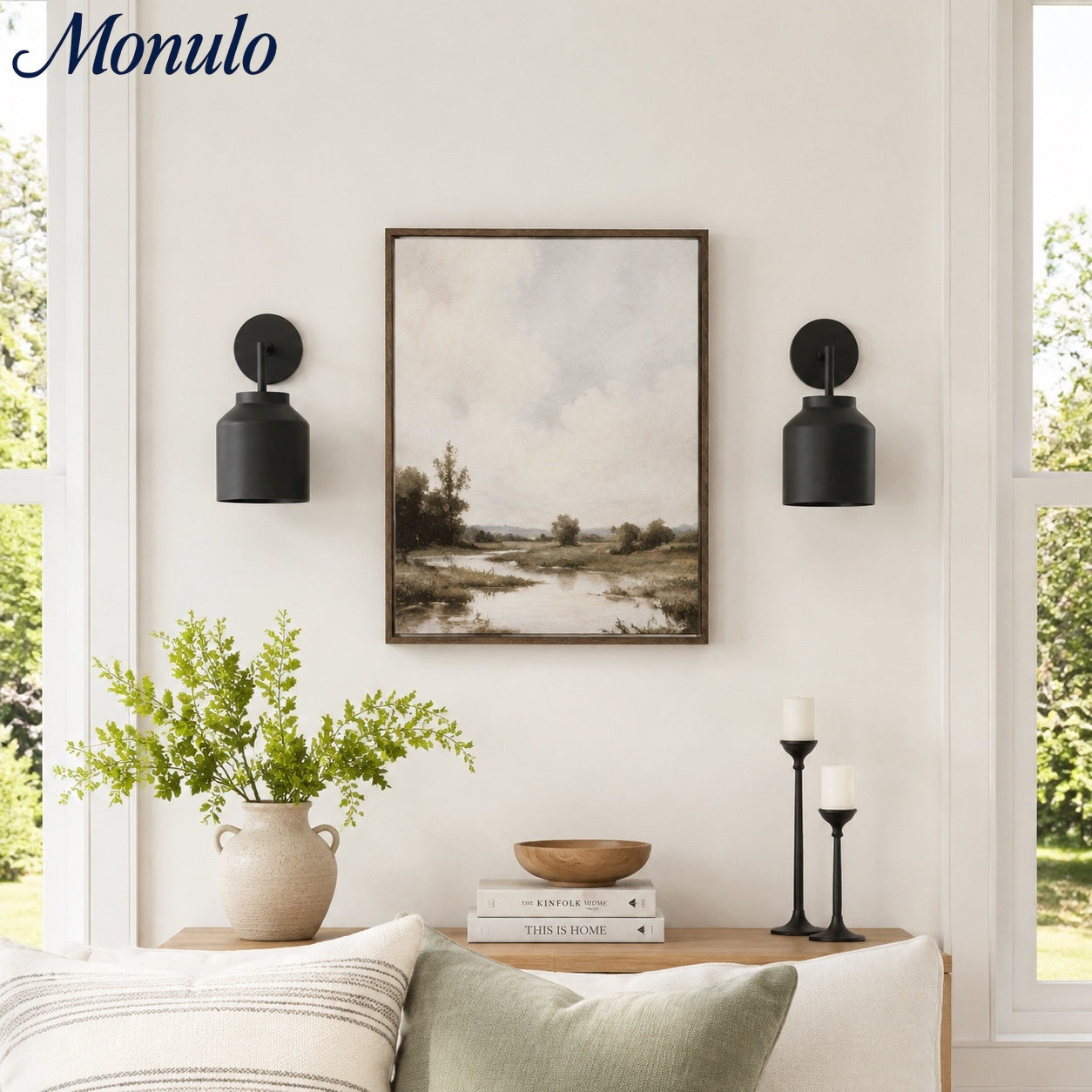 Wall Lamp with Milk Glass Shade and Metal Accents Minimalist Design Ambient Lamp Hall Hallway Bedroom - Lamylie