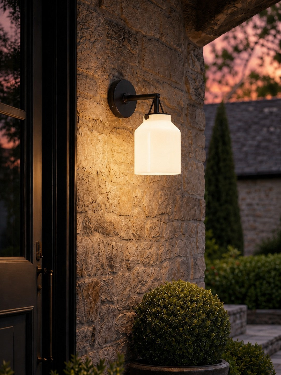 Industrielle Außen-Wandlampe Metall IP44 Spritzwassergeschützt Moderne Fassadenbeleuchtung Schwarz Bronze Kupfer 19 cm 41 cm - Lamylie