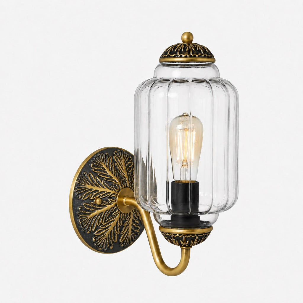 Milk Glass Wall Lamp Eloise for Hall and Bedroom | Vintage Wall Lighting with Milky White Glass - Lamylie