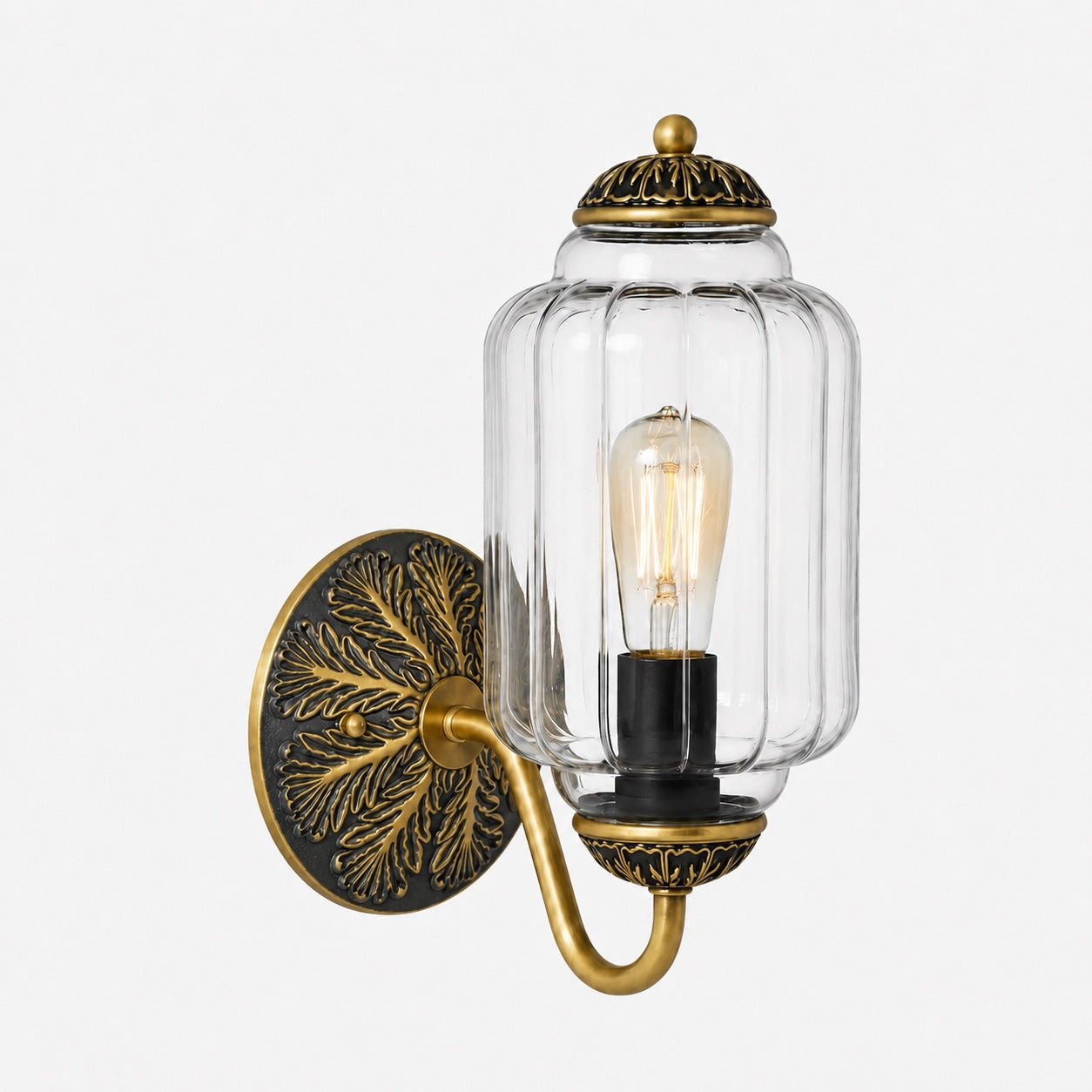 Milk Glass Wall Lamp Eloise for Hall and Bedroom | Vintage Wall Lighting with Milky White Glass - Lamylie