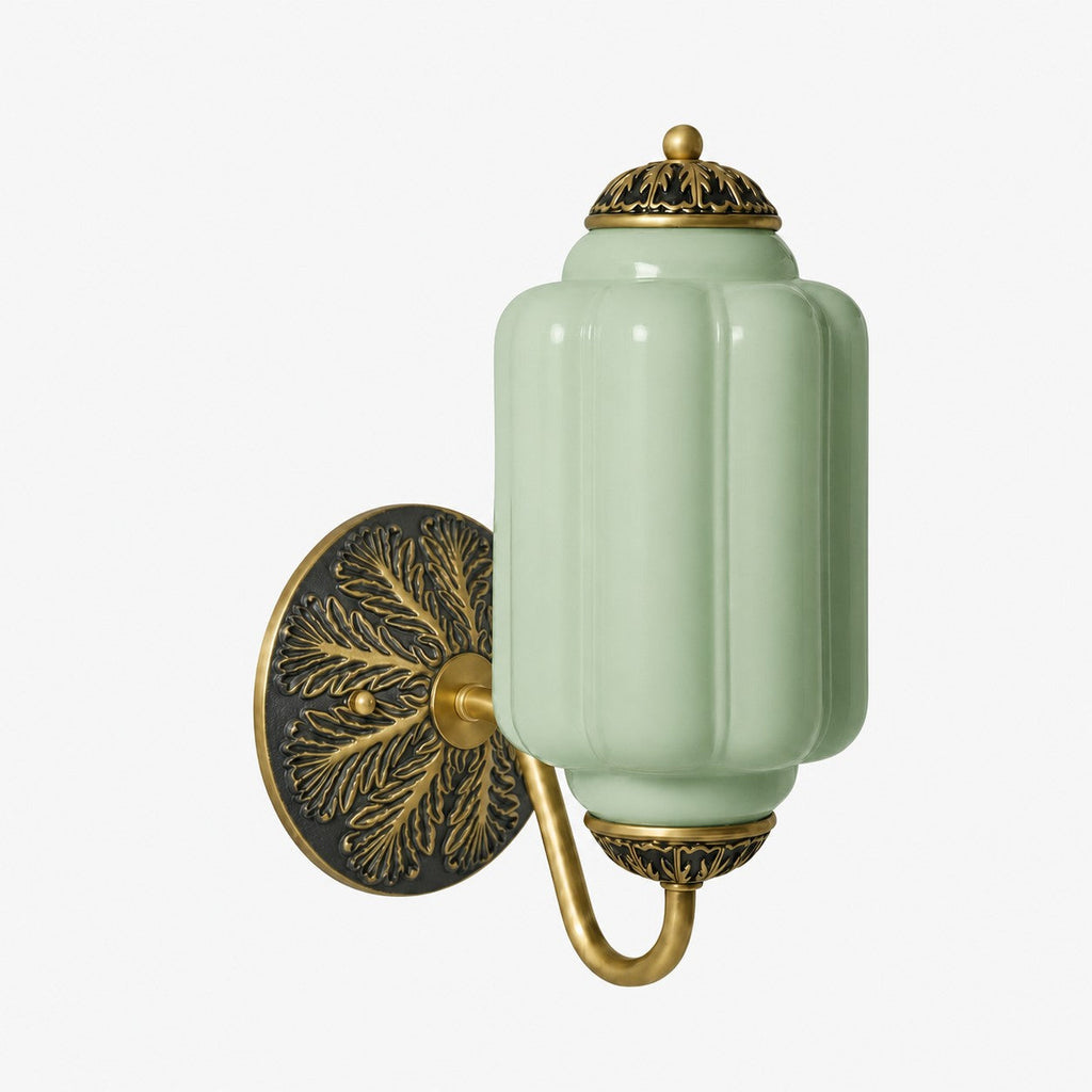 Eloise Vintage Wandleuchte aus Milchglas mit gewelltem Rand - Moderne Akzentbeleuchtung für Bad und Schlafzimmer