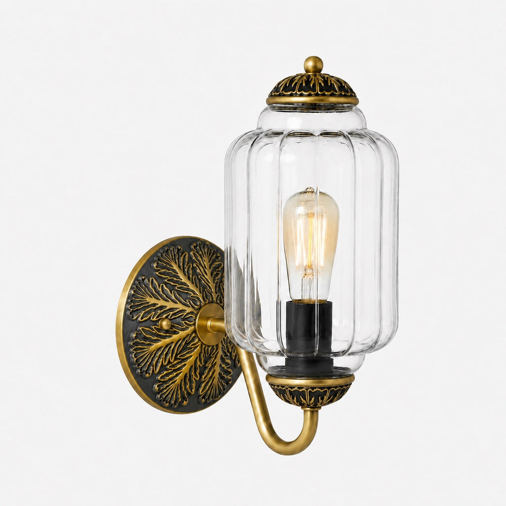 Eloise Vintage Wandleuchte aus Milchglas mit gewelltem Rand - Moderne Akzentbeleuchtung für Bad und Schlafzimmer