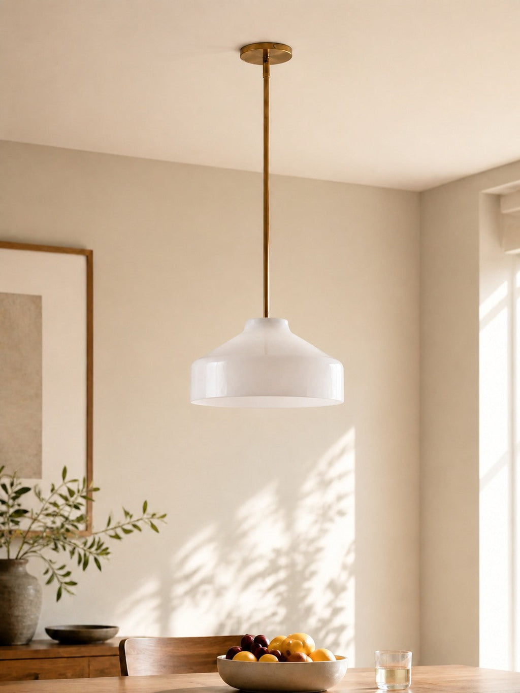 Scandinavian Pendant Lamp | Modern Metal Designer Lamp in Matte Finish | Stylish Pendant Lighting for Dining Room Kitchen Living Room - Lamylie