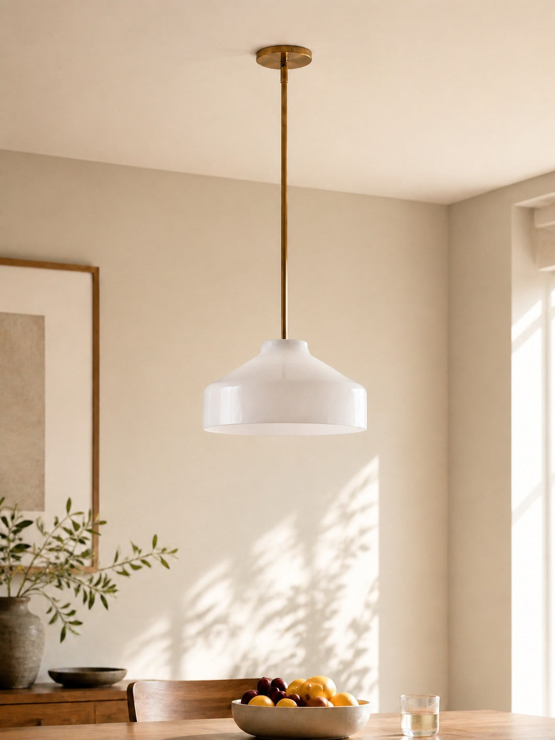 Scandinavian Pendant Lamp | Modern Metal Designer Lamp in Matte Finish | Stylish Pendant Lighting for Dining Room Kitchen Living Room - Lamylie