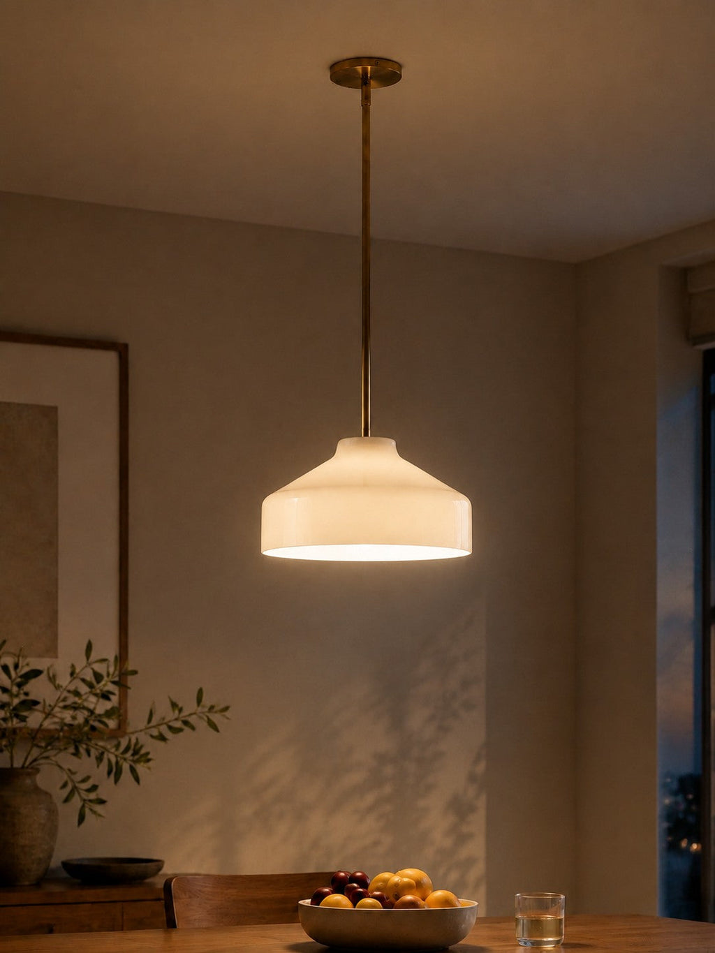 Scandinavian Pendant Lamp | Modern Metal Designer Lamp in Matte Finish | Stylish Pendant Lighting for Dining Room Kitchen Living Room - Lamylie