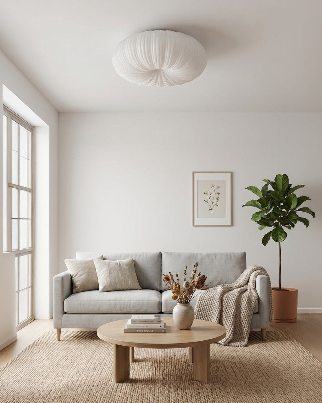 Ceiling Lamp Iris Scandinavian Dimmable Metal & Acrylic with Remote Control for Modern Living Spaces Bedroom Dining Room Ambient Lighting - Lamylie
