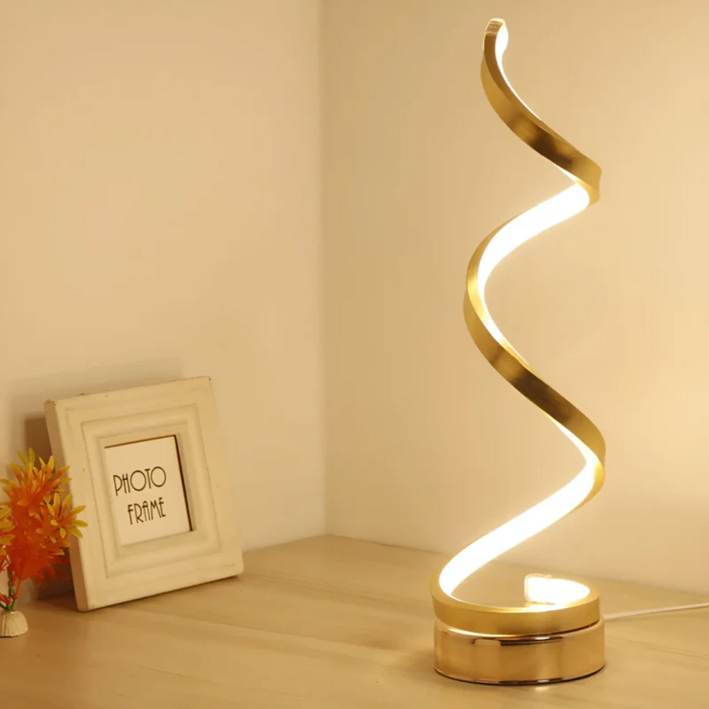 Spiral LED Desk Light with Adjustable Dimmer – Contemporary Style 19W - Lamylie