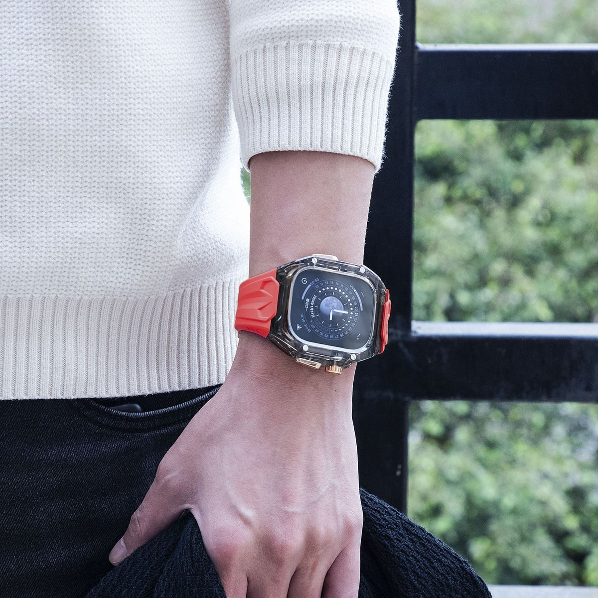 IceNova-Hülle aus Polycarbonat und Silikon – Schutzhülle für Gehäuse und Armband der Apple Watch Series