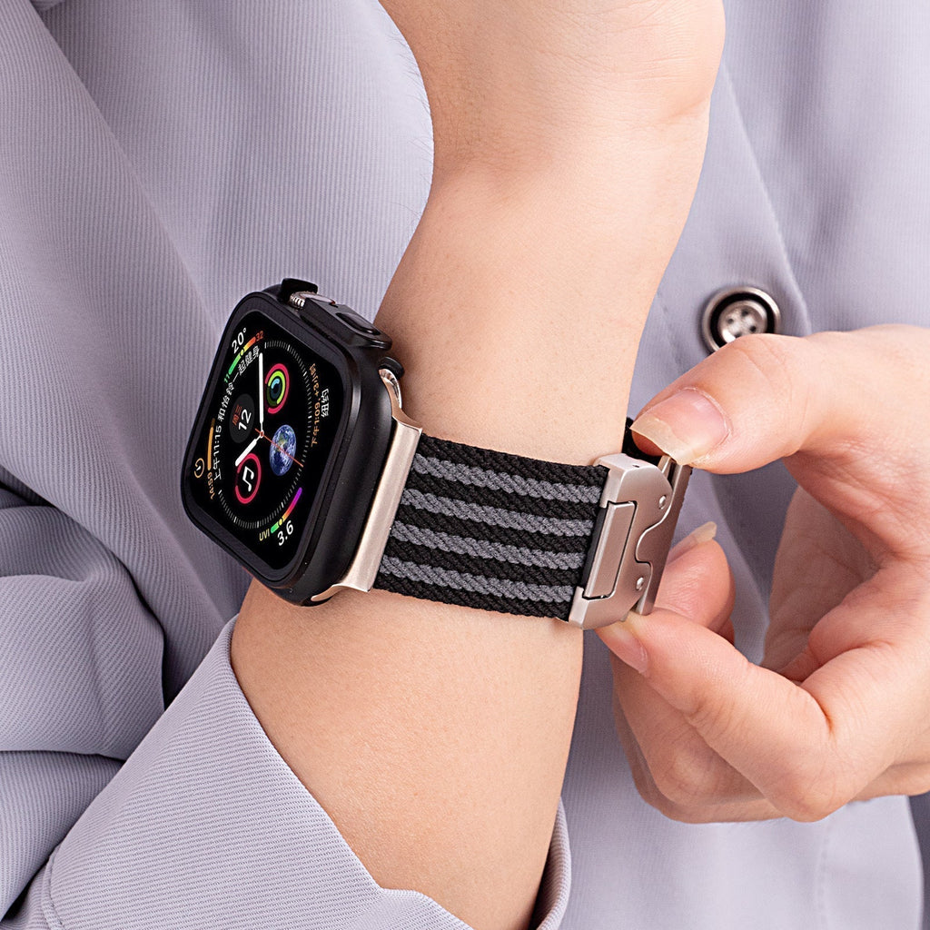 Nylon-Flechtarmband für die Apple Watch – Verstellbare Fallschirmschnalle
