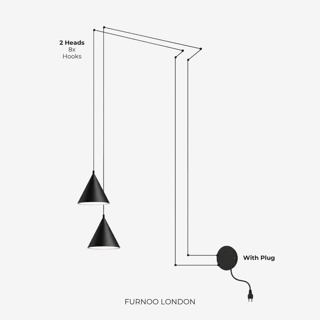 Stella Pendelleuchte | Aluminium Geometrisches Design mit verstellbarer Kabellänge und LED-Beleuchtung - Lamylie