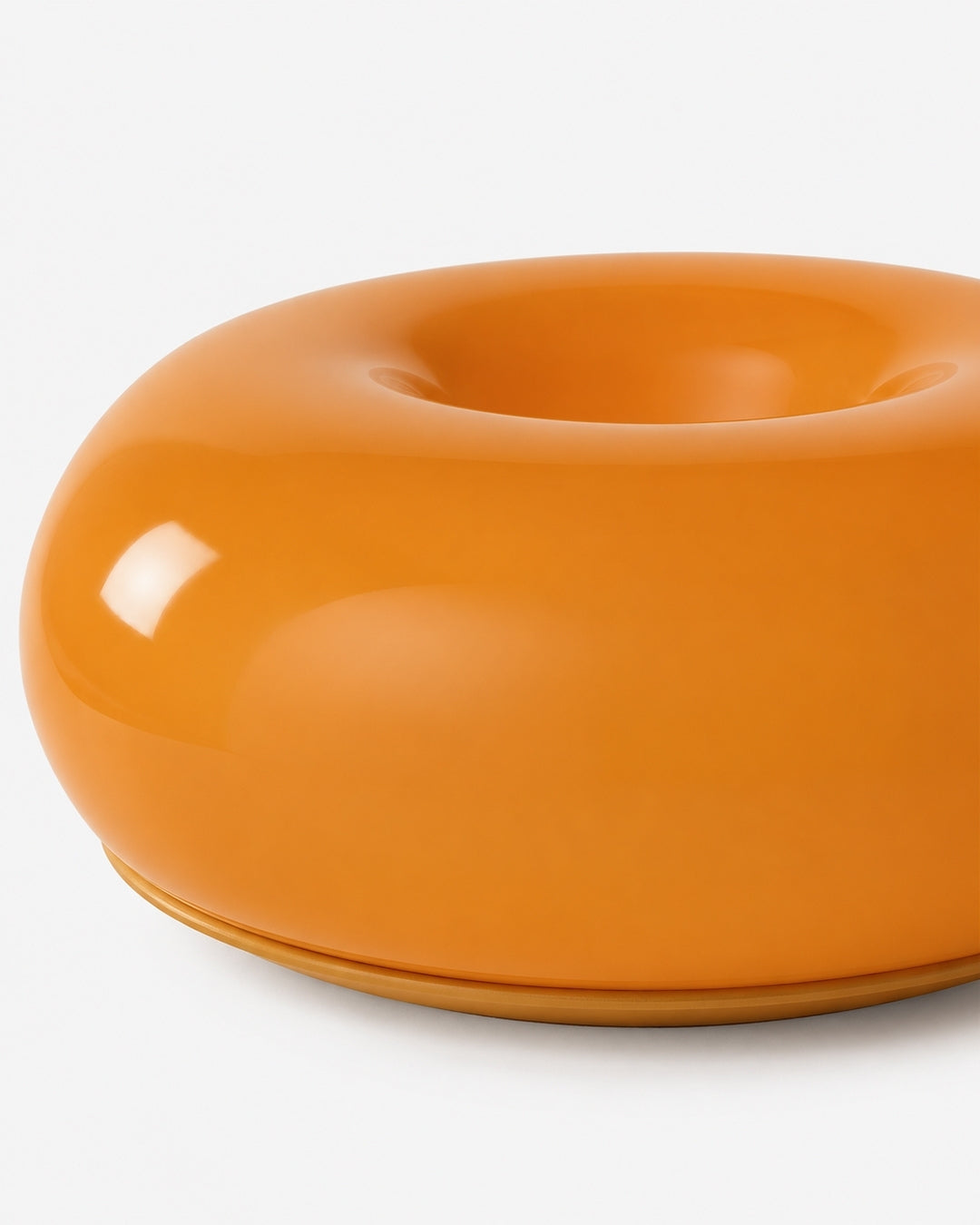 NARA Skulpturale Donut-Lampe mit 3 Farbtemperaturen | Dimmbar Glas-Tischlampe Bauhaus-Design Touch-Steuerung Wandmontierbar Ambientebeleuchtung - Lamylie
