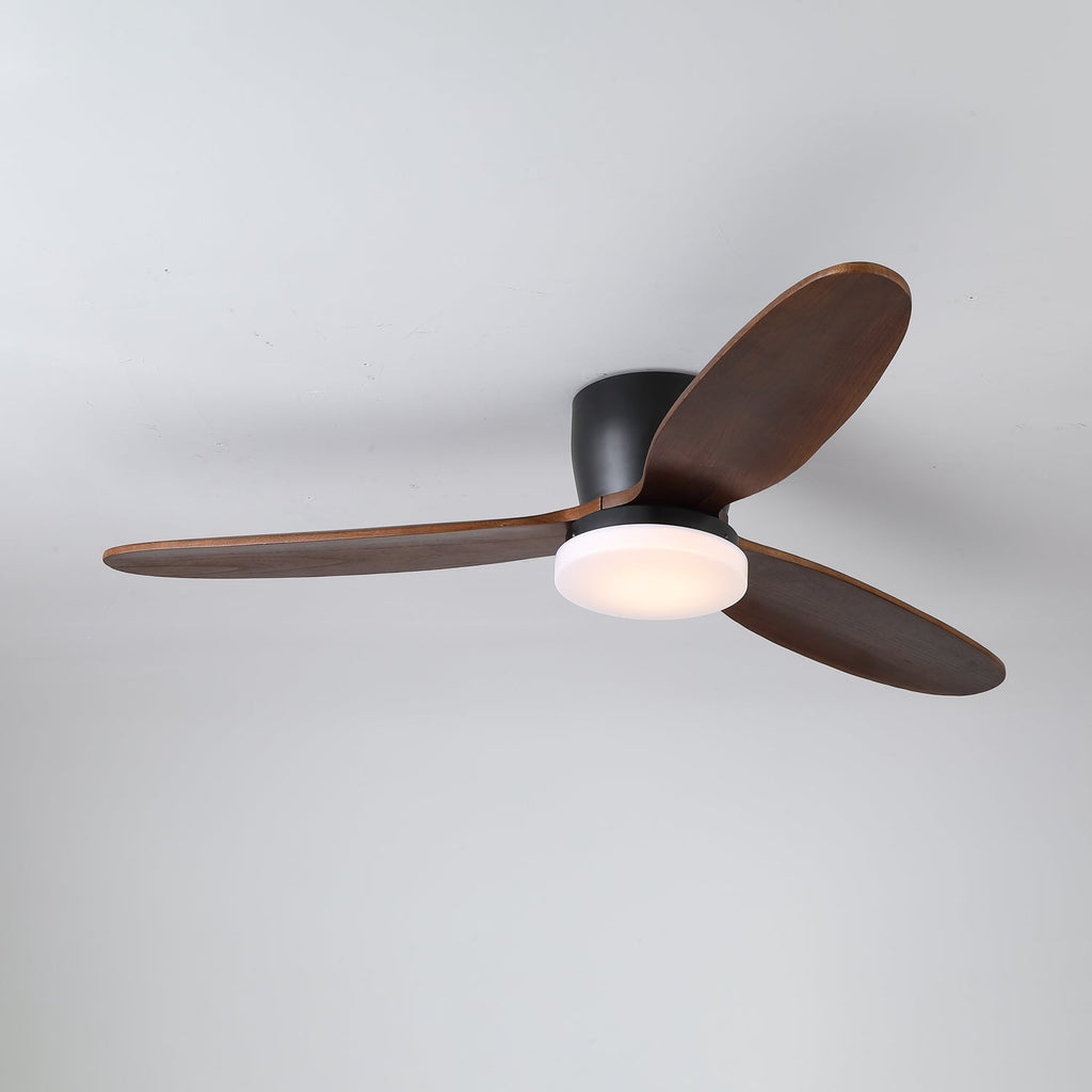 مروحة سقف بإضاءة أثِيرس | LED مدمج بقدرة 35W | 6 سرعات | جهاز تحكم عن بُعد | محرك هادئ | تصميم كلاسيكي | خشب داكن | لغرفة المعيشة وغرفة النوم - لاميلييه