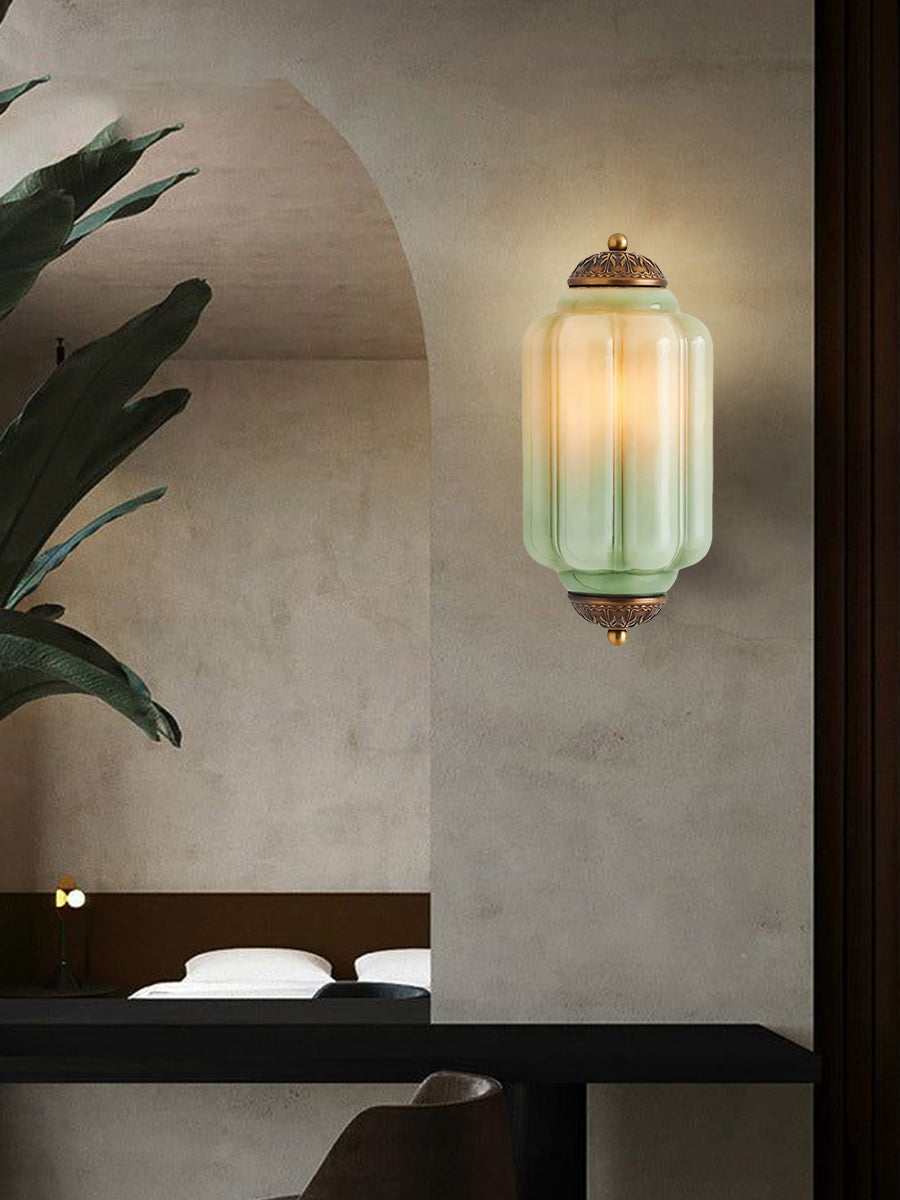 Milk Glass Wall Lamp for Bedroom Hall Scandinavian Style - Lamylie