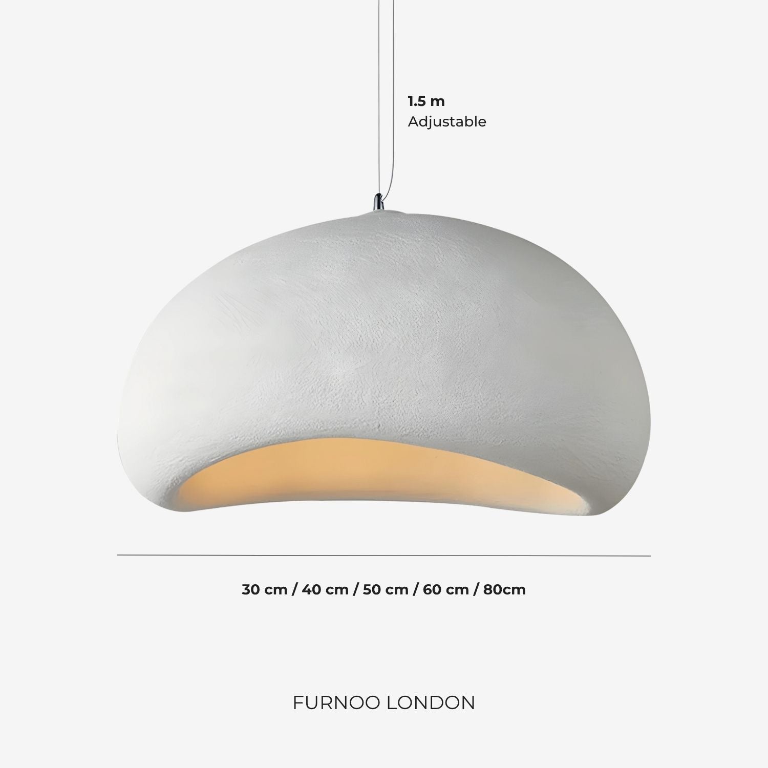 Wabi Sabi Polymer Pendant Lamp | Organic Texture Scandinavian Light Design for Living Room Dining Room - Lamylie