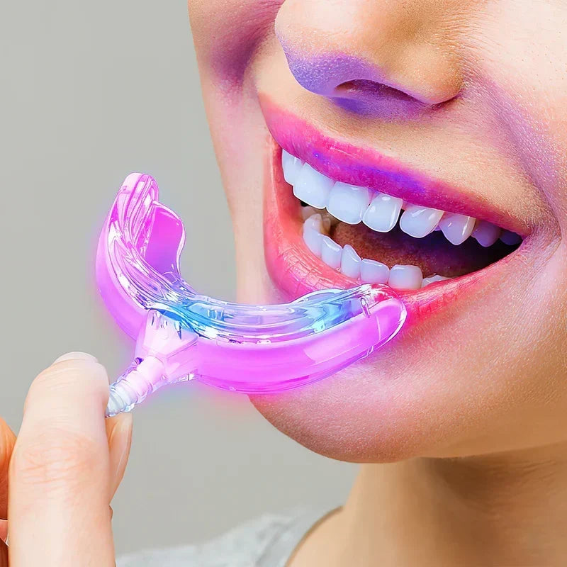 Dispositivo ergonomico per la cura dentale con luce rossa — 16 diodi (8 rossi da 660nm, 8 blu da 450nm)