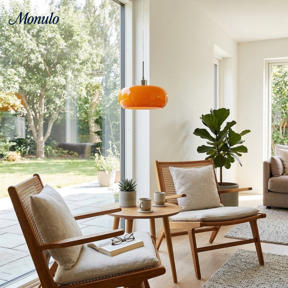 Bauhaus Glas Pendelleuchte Metall 11cm Nordisches Design Esszimmer Küche - Lamylie