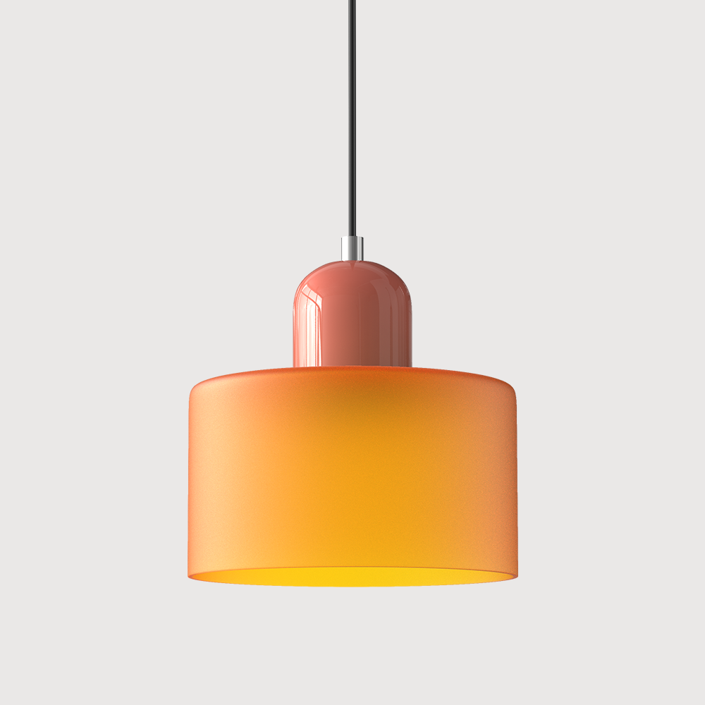 KORA Glass Pendant Lamp | Bauhaus Design Geometric Light | Adjustable | E27 | Scandinavian Interior Lighting - Lamylie