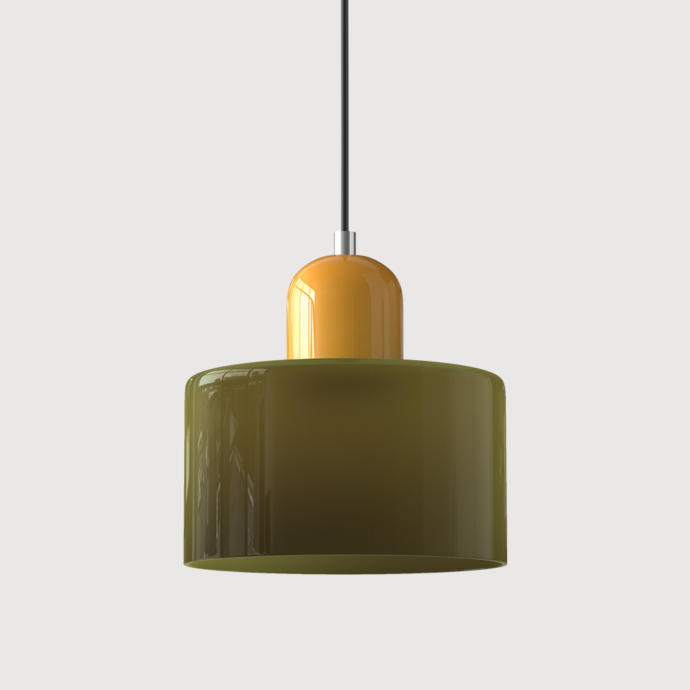 KORA Glass Pendant Lamp | Bauhaus Design Geometric Light | Adjustable | E27 | Scandinavian Interior Lighting - Lamylie