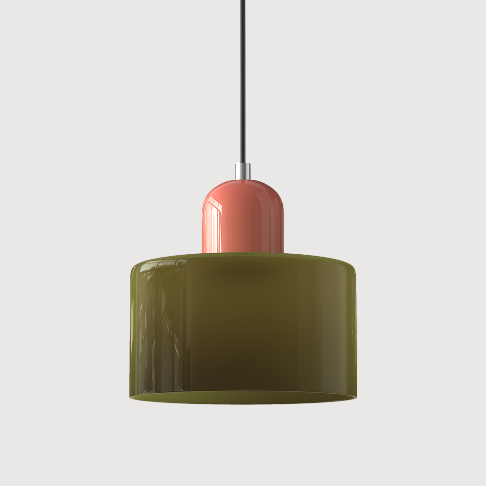 KORA Glass Pendant Lamp | Bauhaus Design Geometric Light | Adjustable | E27 | Scandinavian Interior Lighting - Lamylie