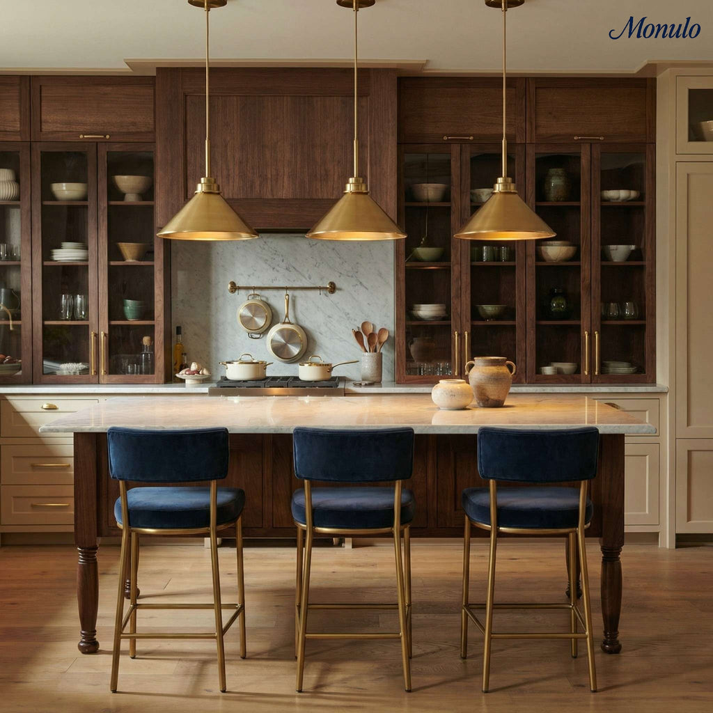 Cone-Shaped Pendant Lamp in Country Style - Dimmable - For Kitchen and Hall - Scandinavian Inspired - Modern Farmhouse Lighting - Lamylie