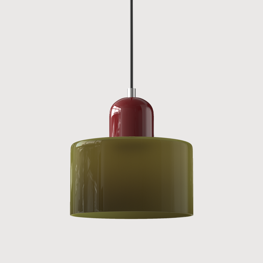 KORA Glass Pendant Lamp | Bauhaus Design Geometric Light | Adjustable | E27 | Scandinavian Interior Lighting - Lamylie