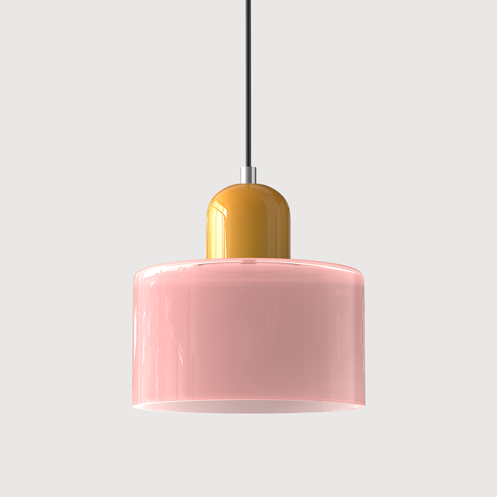 KORA Glass Pendant Lamp | Bauhaus Design Geometric Light | Adjustable | E27 | Scandinavian Interior Lighting - Lamylie