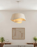 Moderne Tyvek Pendelleuchte Rundes Design Warmweiß Dimmbar Wohnzimmer Esszimmer Schlafzimmer Dekorative Deckenbeleuchtung - Lamylie
