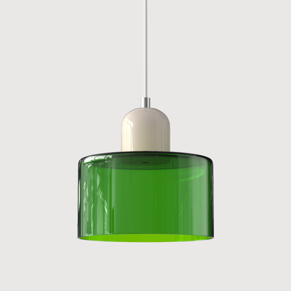 KORA Glass Pendant Lamp | Bauhaus Design Geometric Light | Adjustable | E27 | Scandinavian Interior Lighting - Lamylie