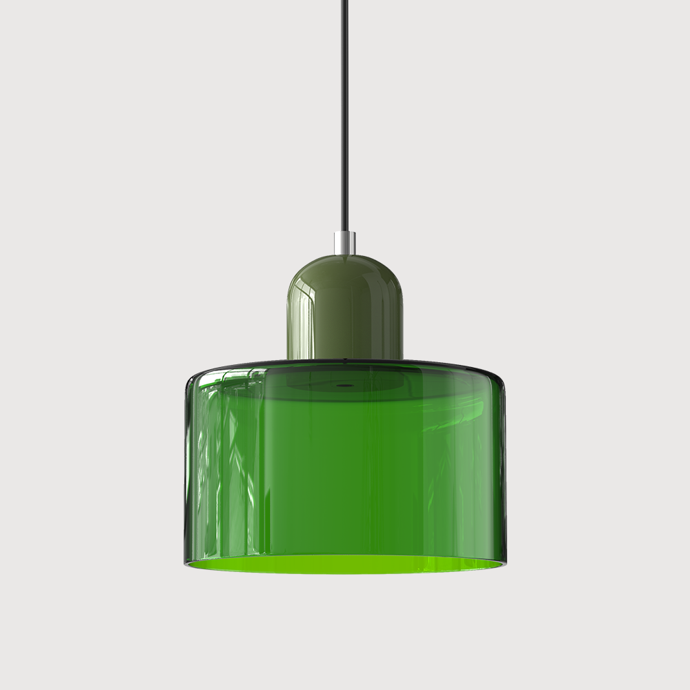KORA Glass Pendant Lamp | Bauhaus Design Geometric Light | Adjustable | E27 | Scandinavian Interior Lighting - Lamylie