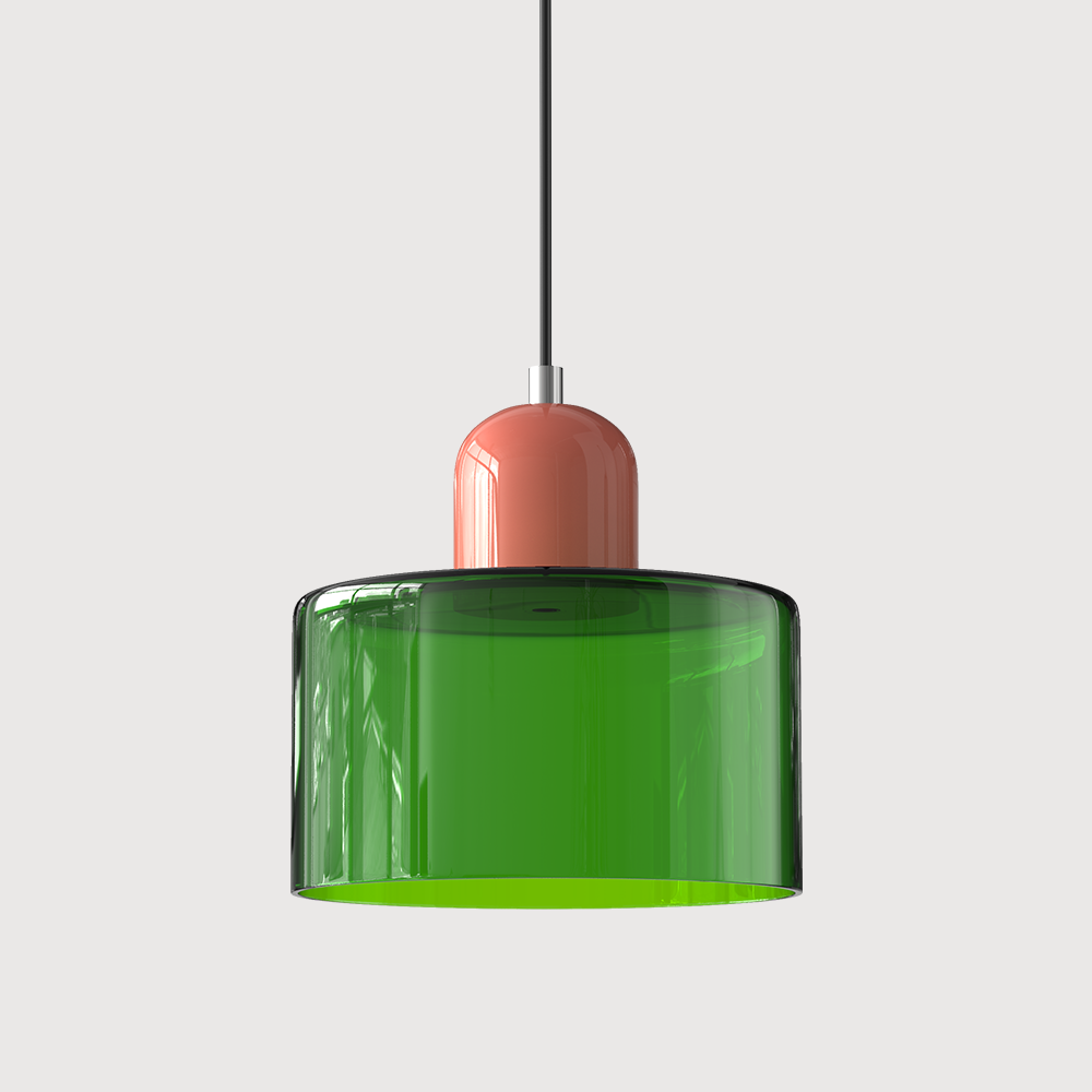 KORA Glass Pendant Lamp | Bauhaus Design Geometric Light | Adjustable | E27 | Scandinavian Interior Lighting - Lamylie