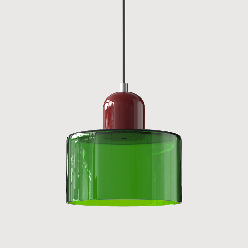 KORA Glass Pendant Lamp | Bauhaus Design Geometric Light | Adjustable | E27 | Scandinavian Interior Lighting - Lamylie