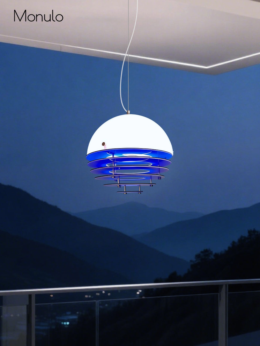 Stylish Pendant Lamp Bauhaus Design Orange-White Ambient Lighting for Modern Interiors - Lamylie