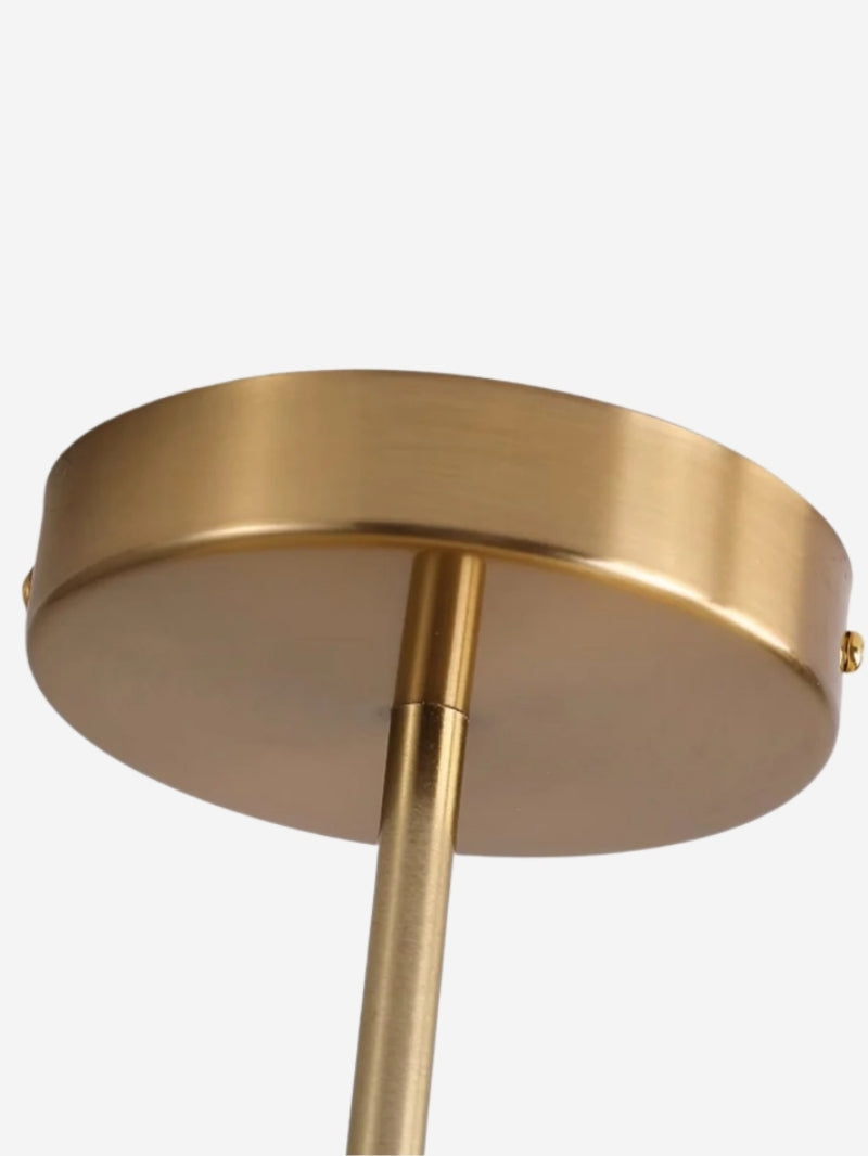 Ceiling Lamp Glass Disc Bauhaus Design Brass or Chrome Orange Yellow or White Glass Retro Stylish Lighting - Lamylie