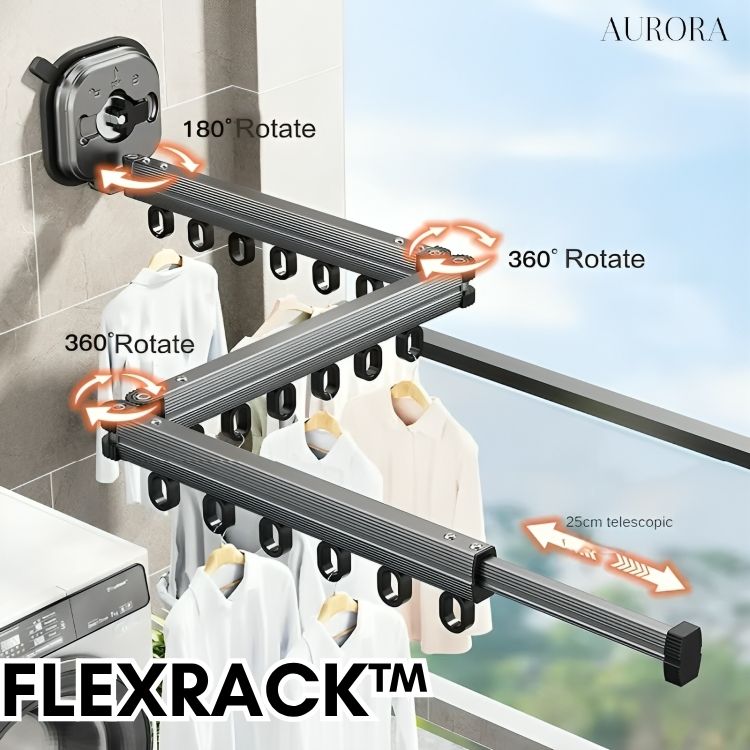 FlexRack Pro – Tør dit vasketøj overalt, pladsbesparende og ubesværet! - Lamylie